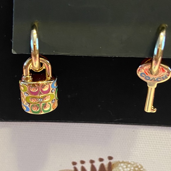 Coach Gold and Multicolor Earrings - Picture 2 of 10